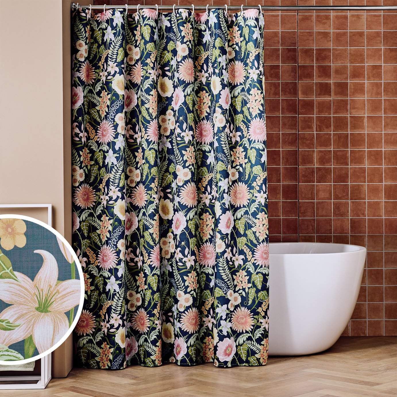 Argos Home Botanical Floral Shower Curtain