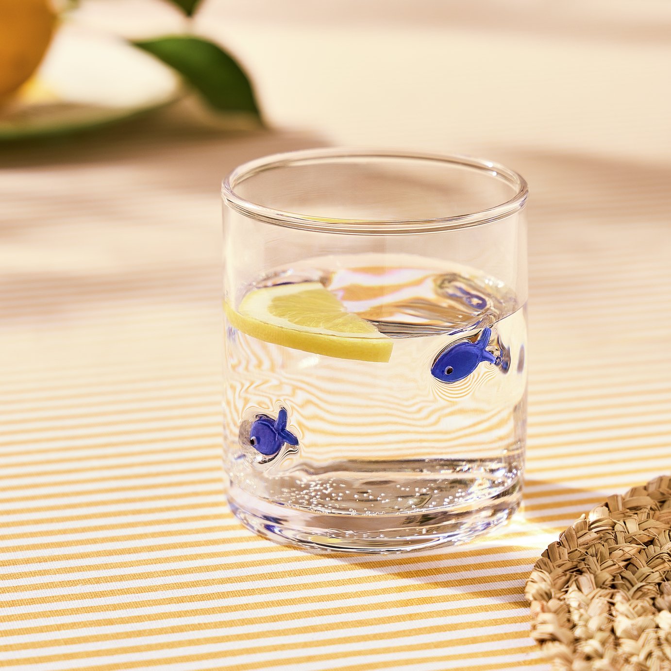 Argos Home Med Coastal Fish Tumbler - Blue