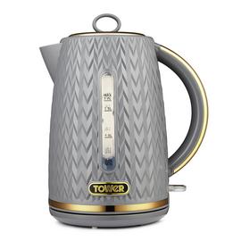 Tower T10052GRY Empire Textured Kettle - Grey