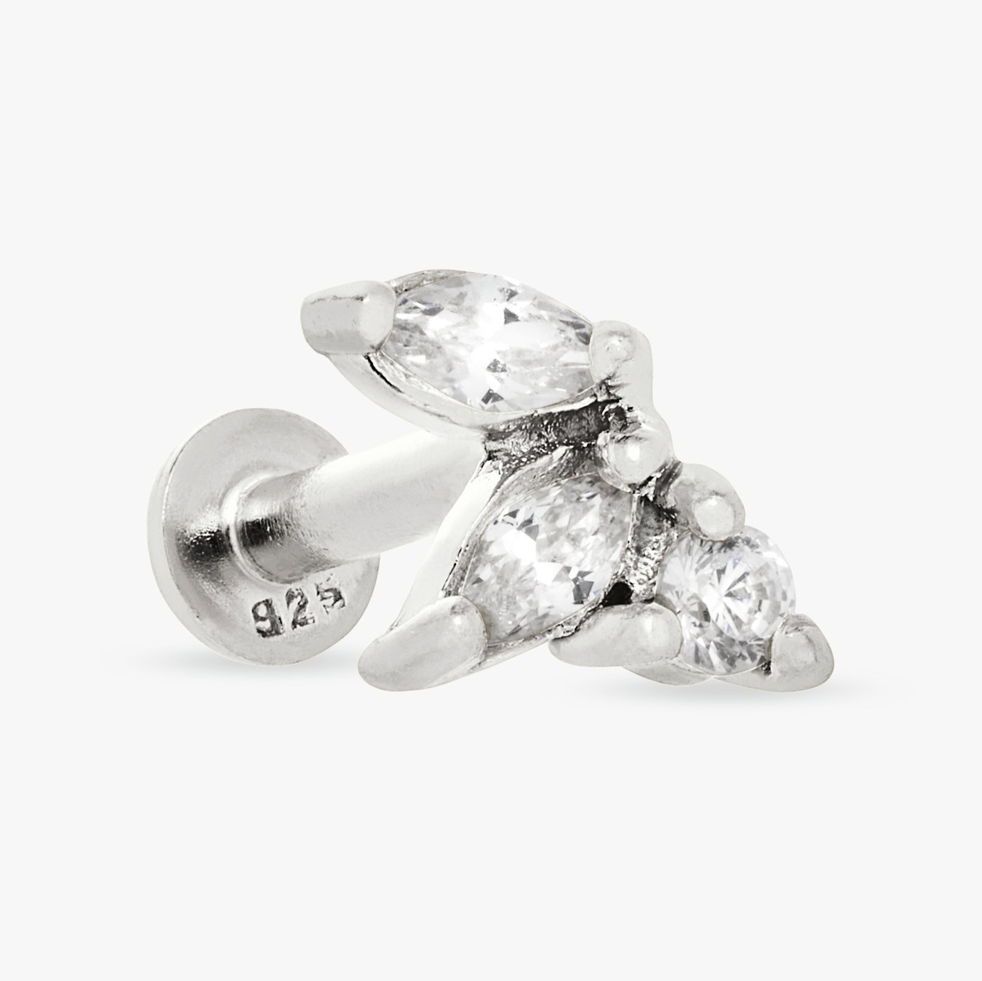 Revere Sterling Silver Marquise Flatback Earring