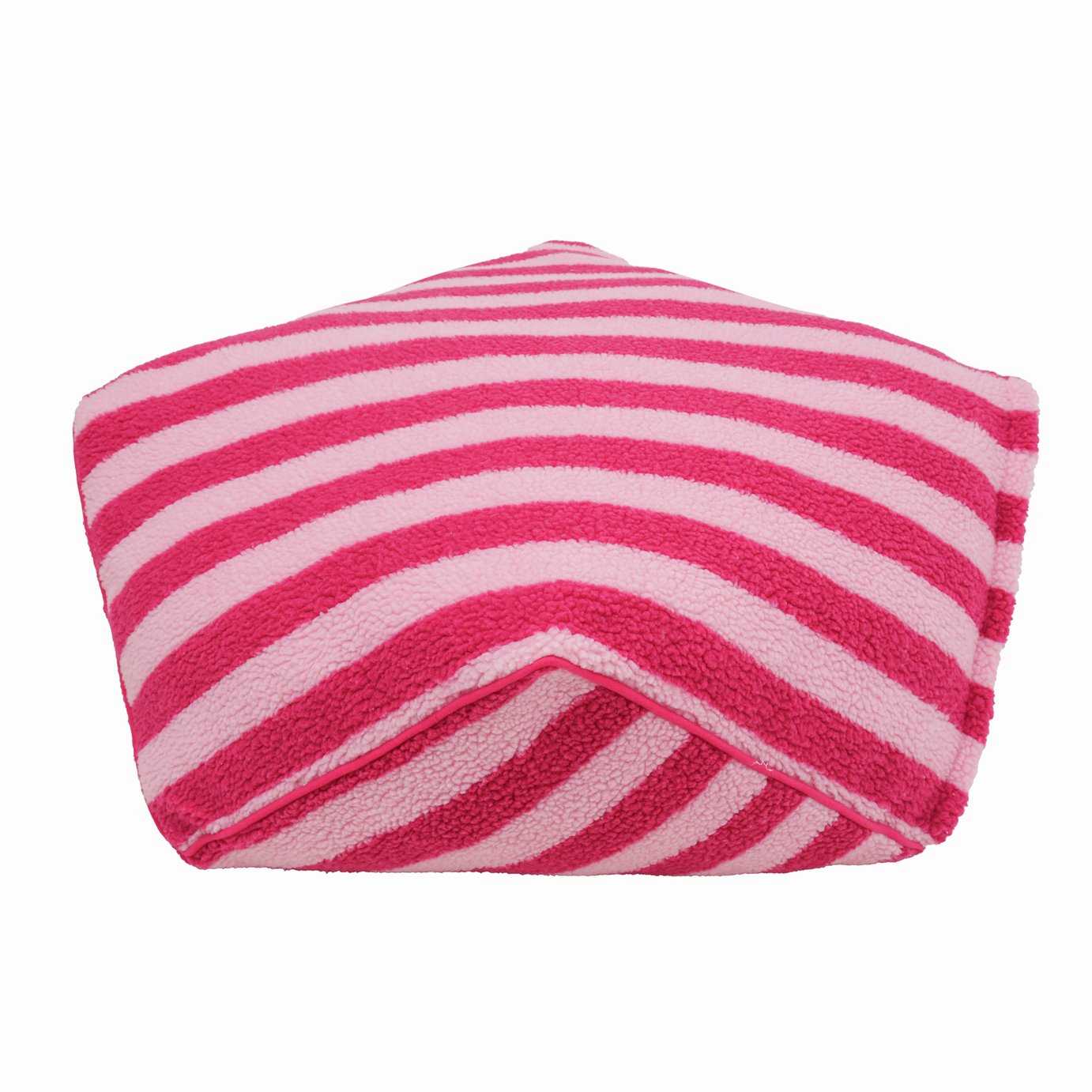 Rosewood Pet Pink Stripe Sherpa Comfort Bed - Medium