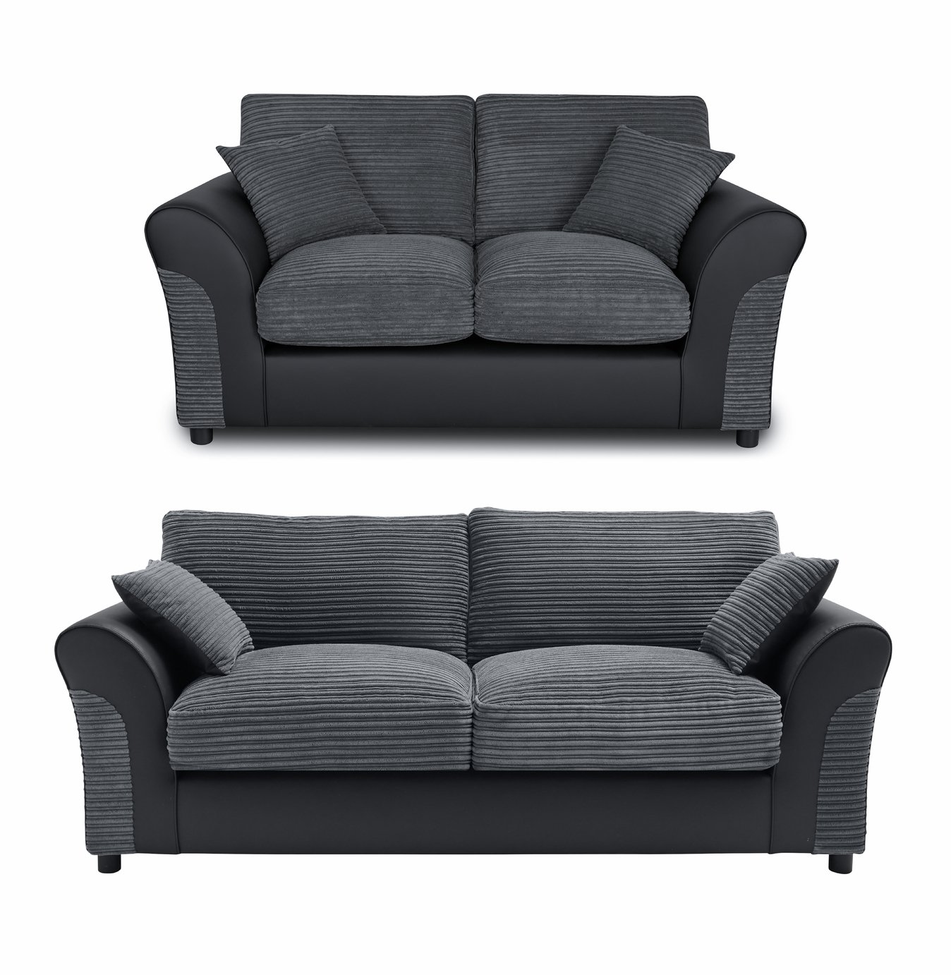 Argos Home Harry 2 Seater & 3 Seater Sofa - Charcoal