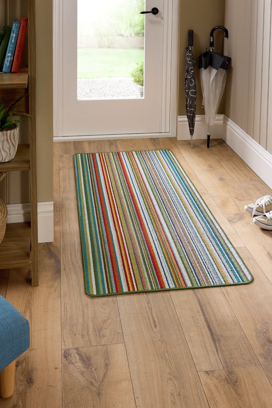 My Mat Candy Multi Green Stripe Runner - 67x150cm