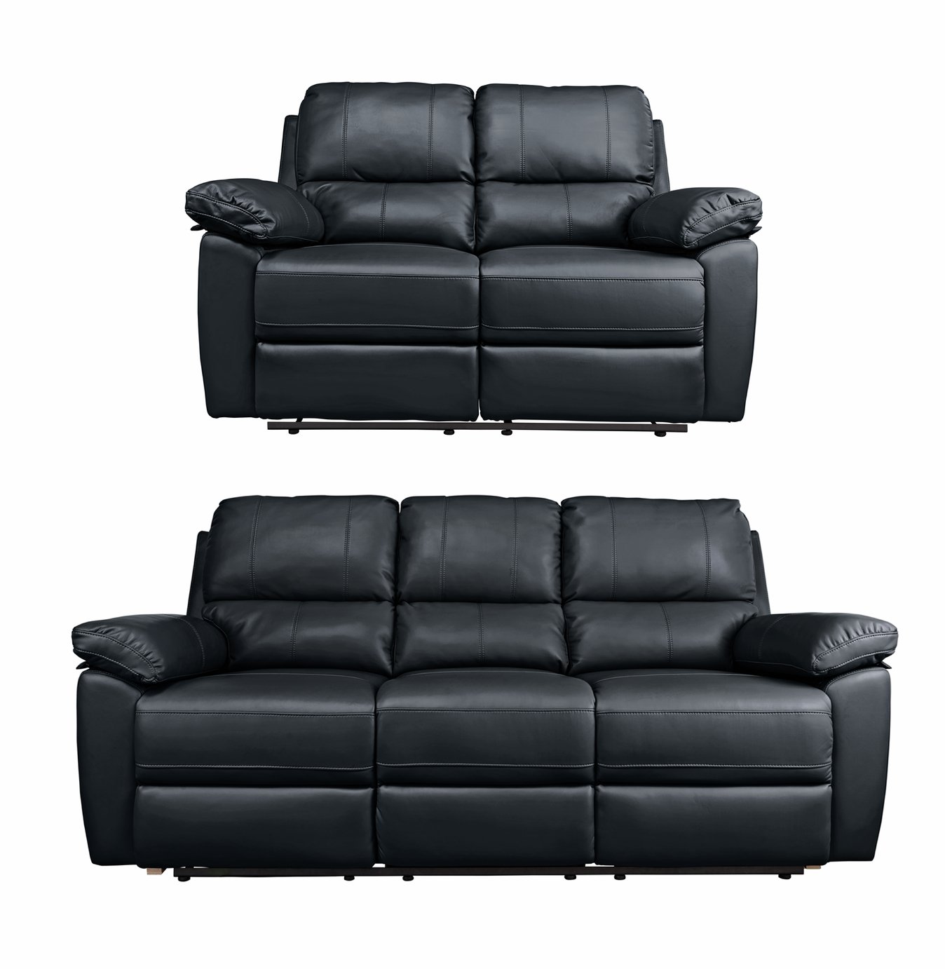 Argos Home Toby 2 Seater & 3 Seater Recliner Sofa - Black