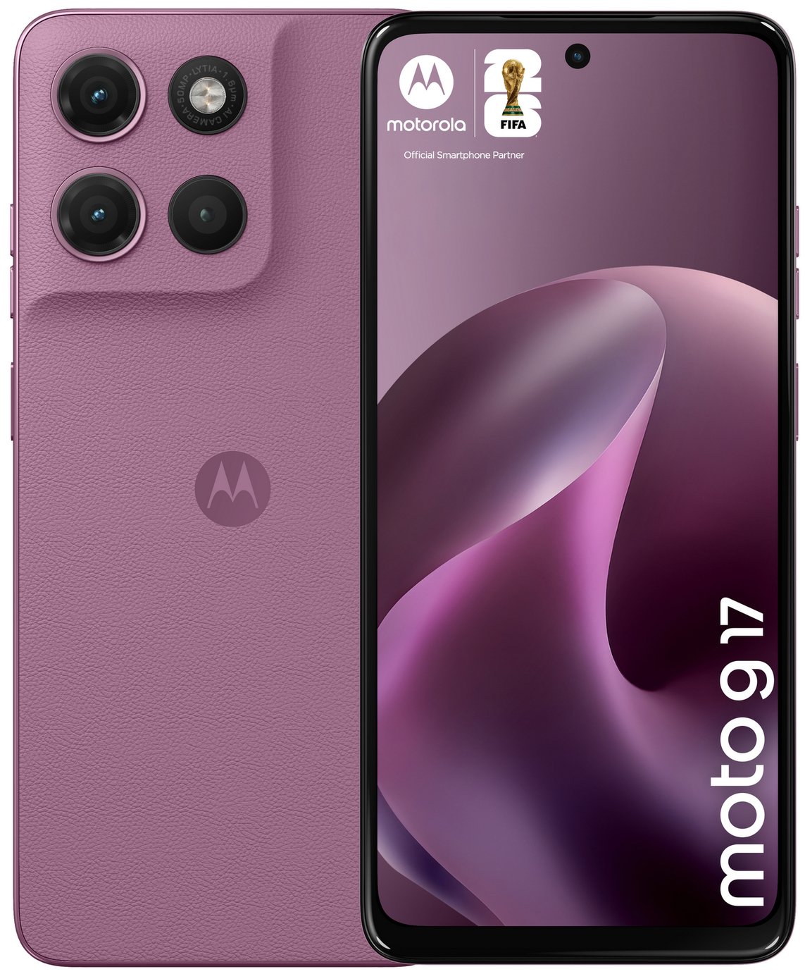 SIM Free Motorola g17 128GB AI Mobile Phone - Bordeaux