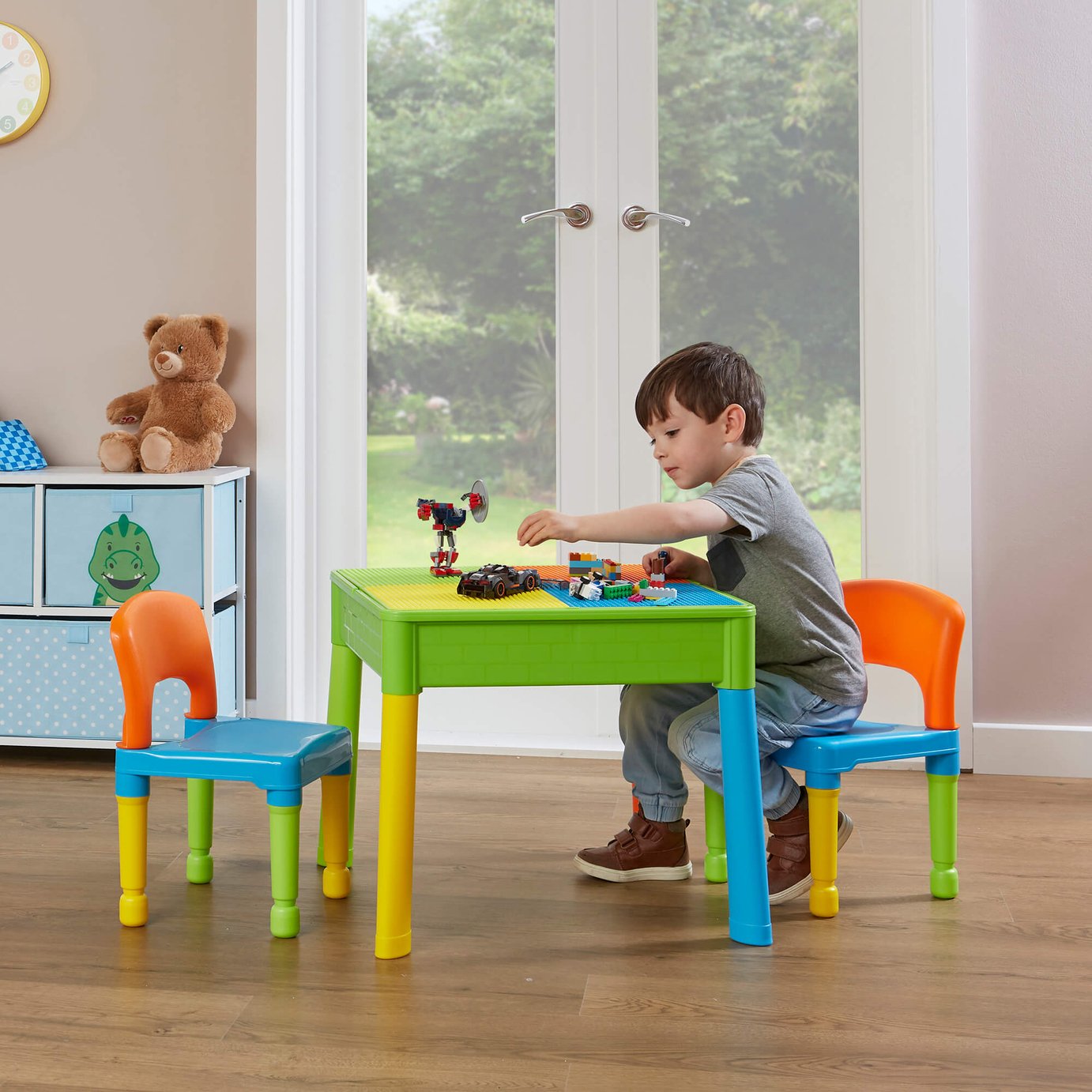Liberty House Toys Kids 5-in-1 Activity Table & 2 Chairs