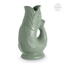 Wade Ceramic Clay Fish Jug - Sage Green