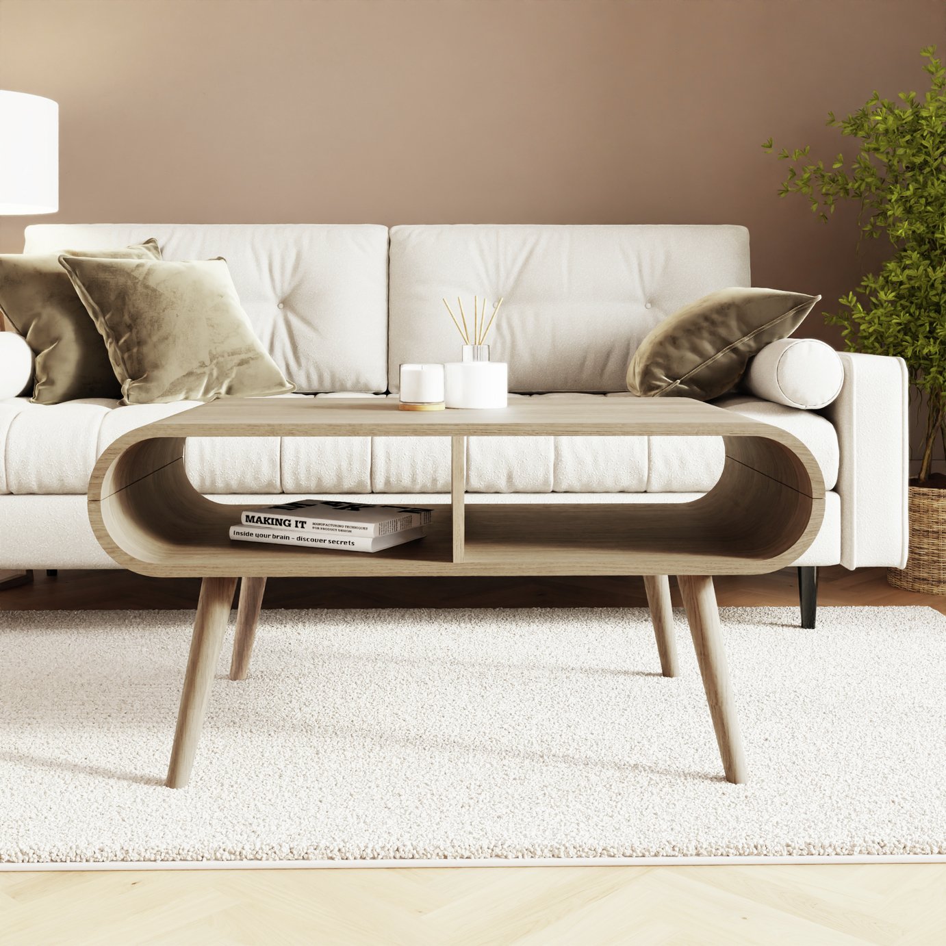 GFW Vionna Rectangular Coffee Table - Natural