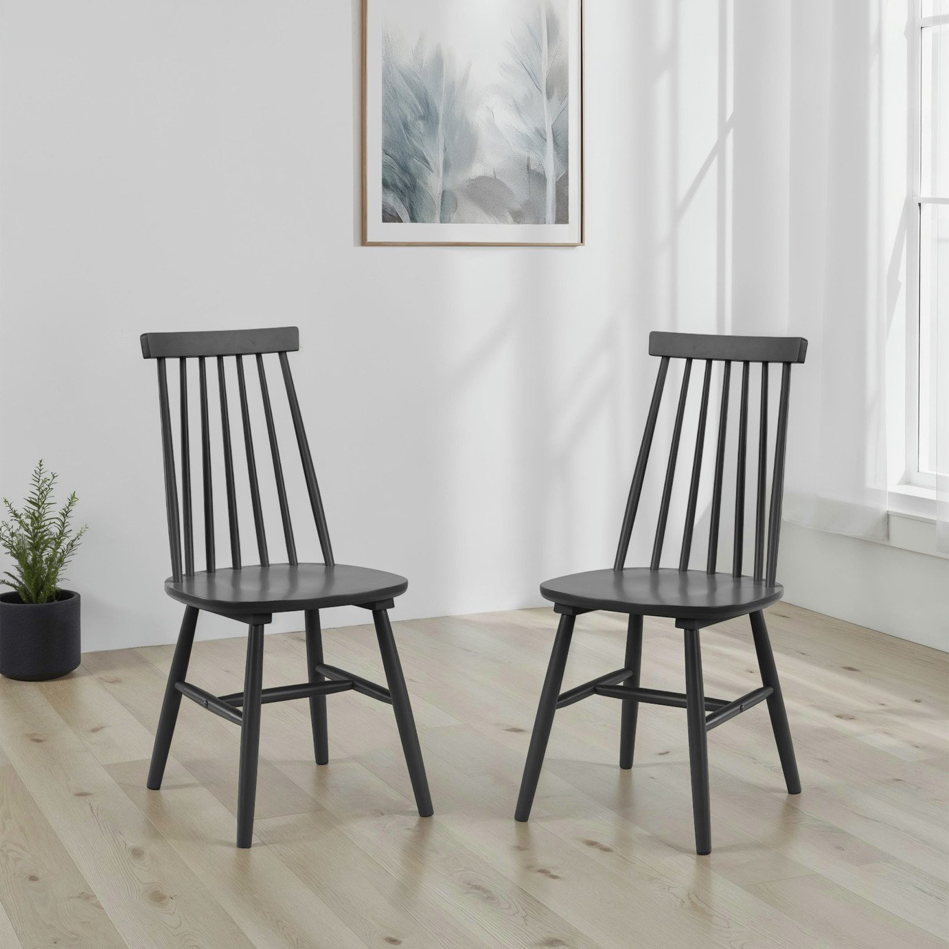 Julian Bowen Alassio Pair of Dining Chairs - Black