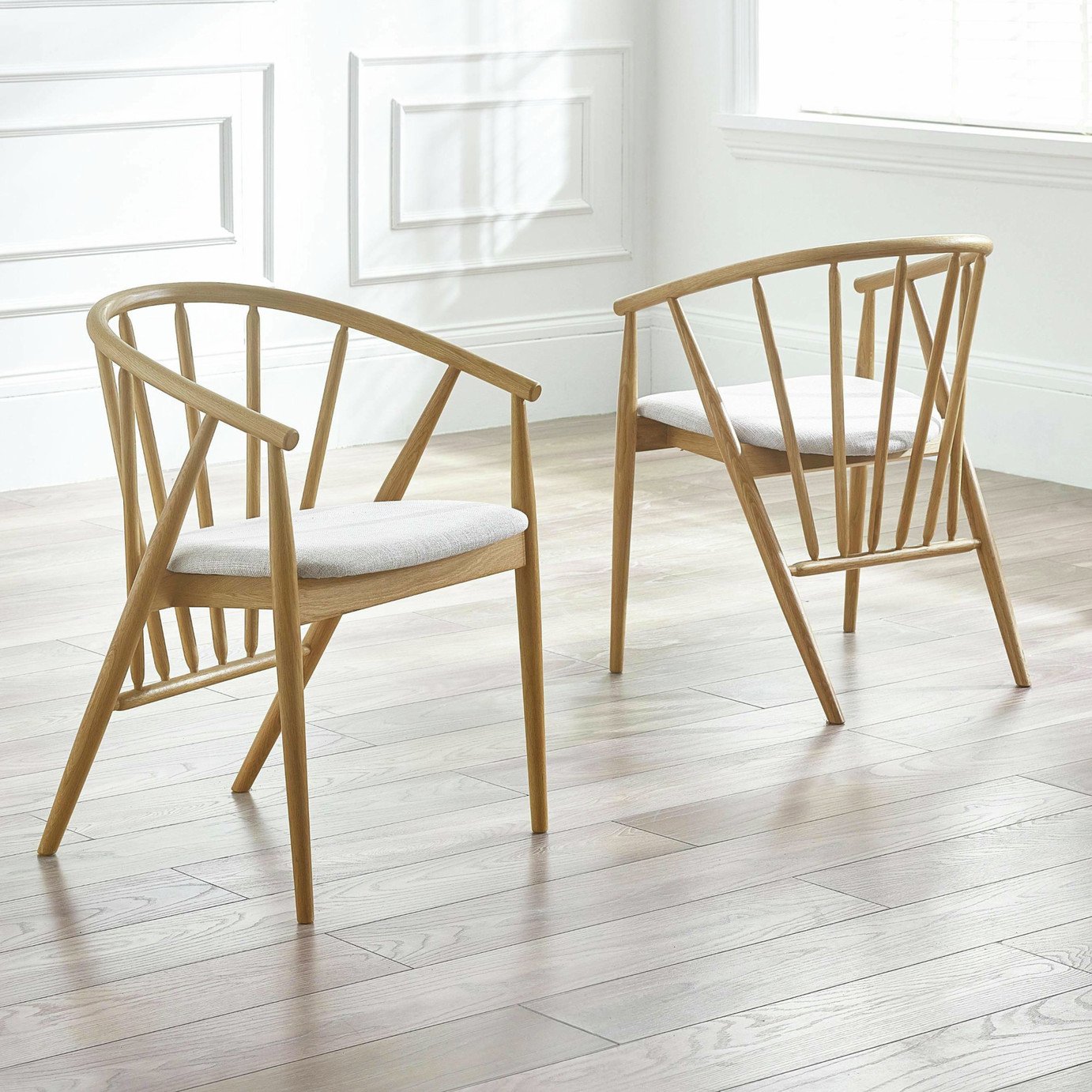 Julian Bowen Rory Dining Chair - White & Oak