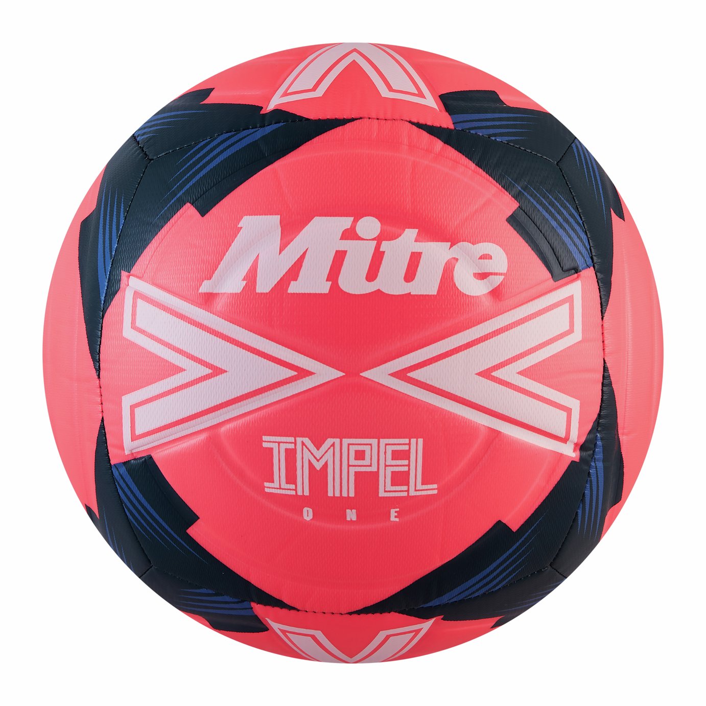Mitre Impel One Size 5 Football - Pink/Teal