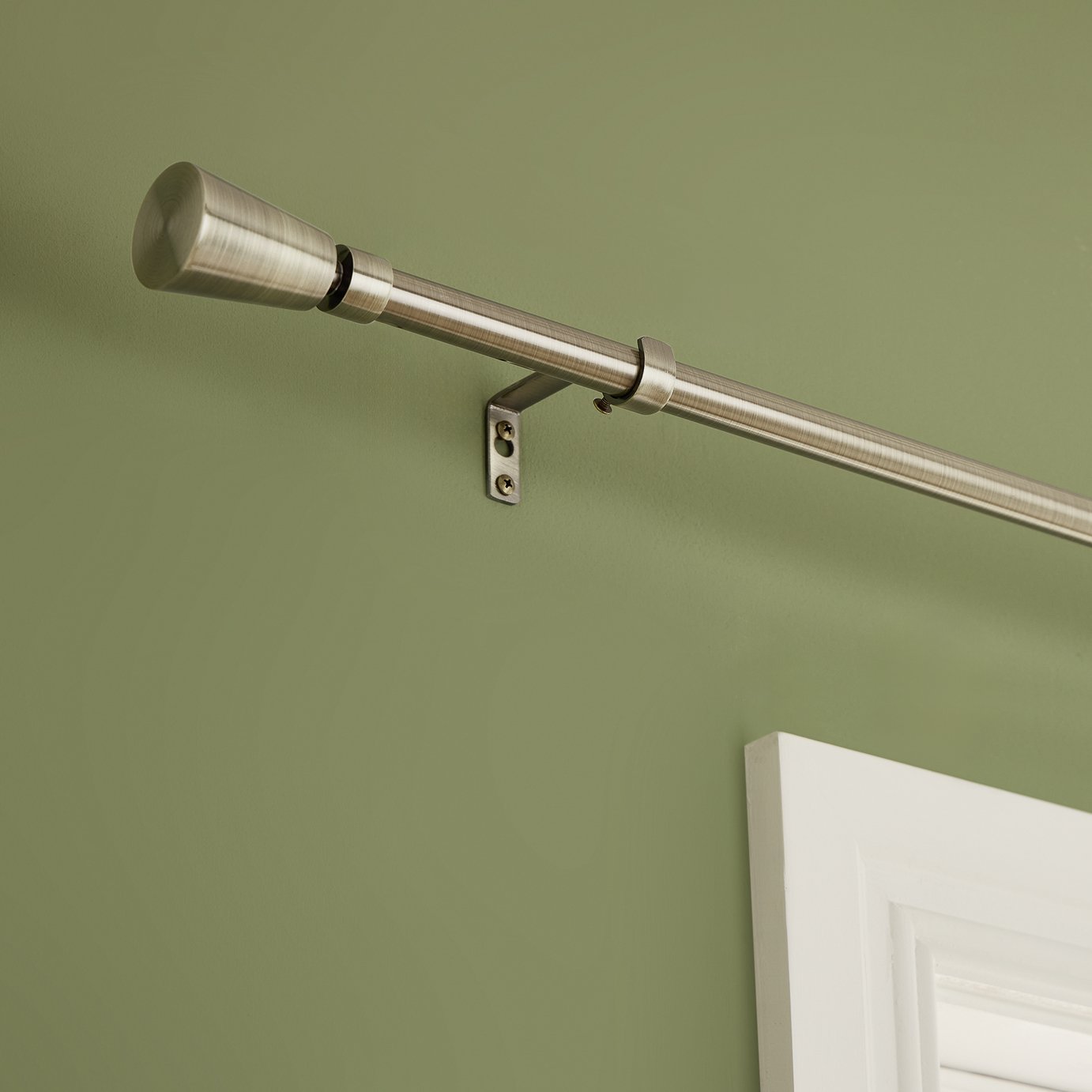 Argos Home Extendable Metal Trumpet Brass Curtain Pole - 165 - 300cm