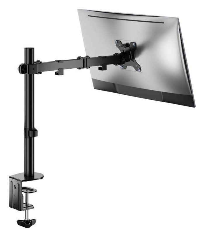 ProperAV Swing Arm Desk PC Monitor Mount  34  Inch - Black