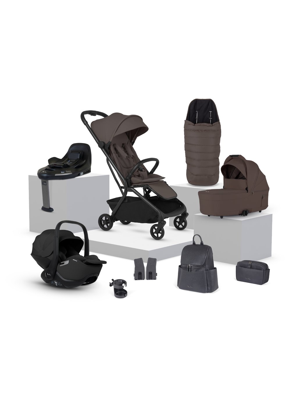 Silver Cross Nia Travel System & Accessories - Chocolate