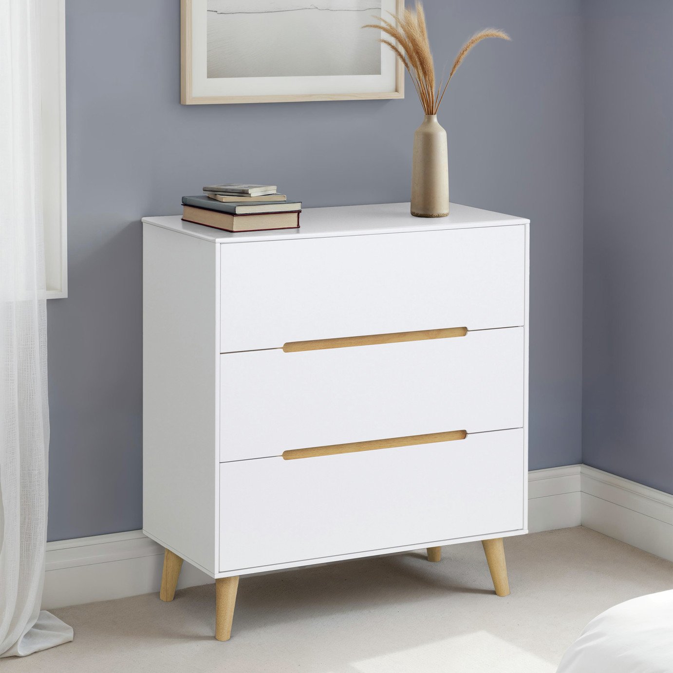 Julian Bowen Alicia 3 Drawer Chest - White