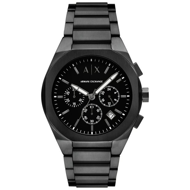 Buy Armani Exchange Mens Rafael Stainless Steel Bracelet Watch Men s watches Argos