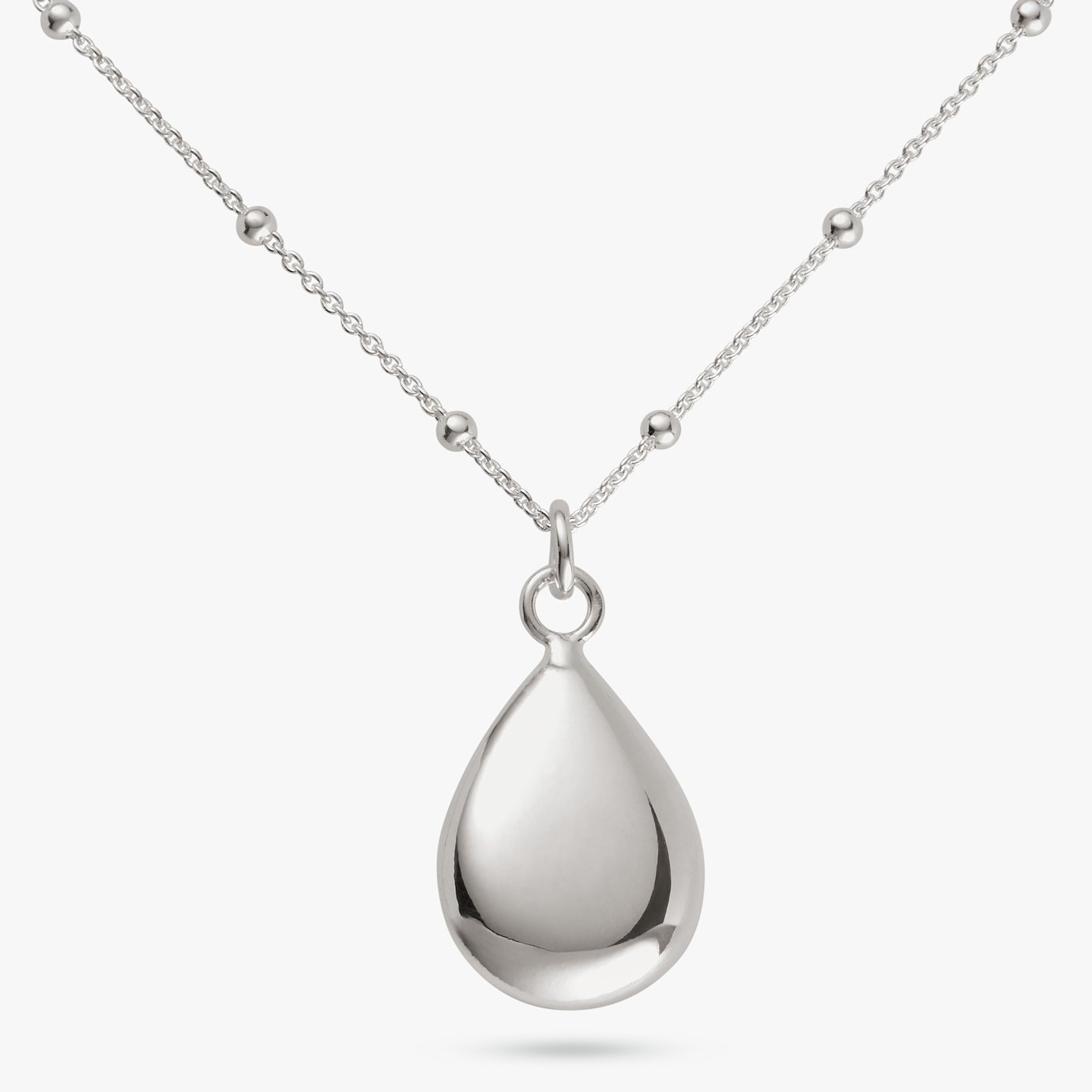 Revere Sterling Silver Large Tear Drop Pendant Necklace