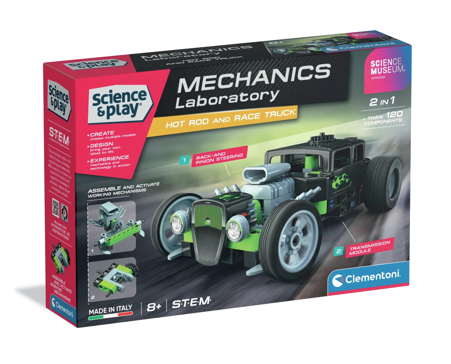 Clementoni Mechanics Lab Hotrod & Rocket Toy Truck