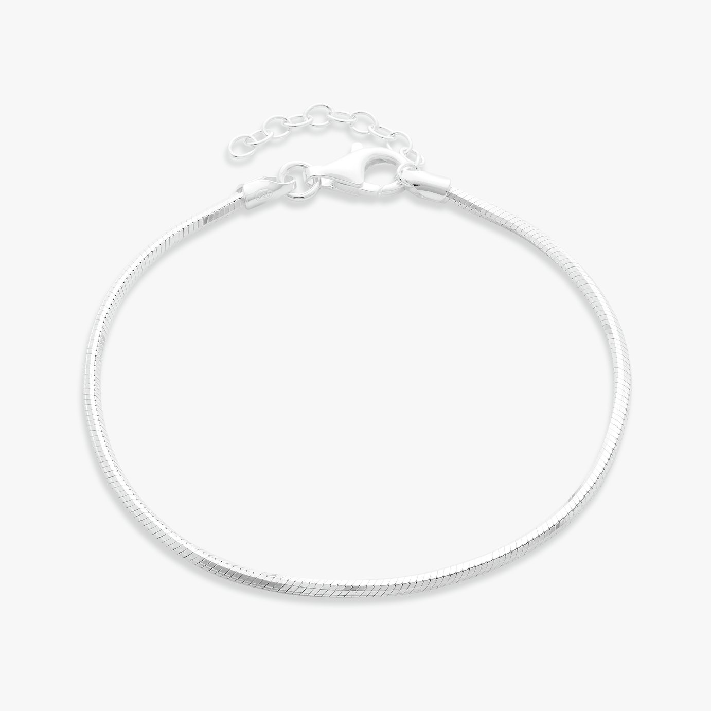 Revere Sterling Silver Diamond Cut Snake Chain Bracelet