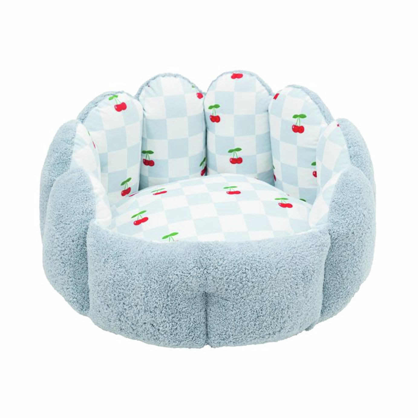 Rosewood Cherry Pop Scalloped Donut Dog Bed - Small