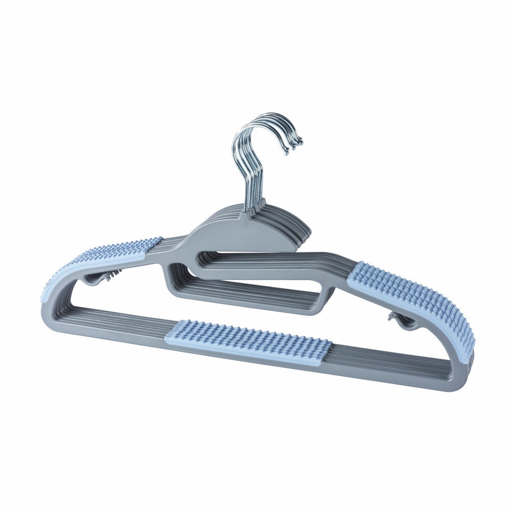 Beldray Pack of 8 Non-slip Hangers - Grey