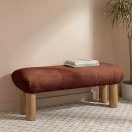 Habitat May Fabric Bench - Rust
