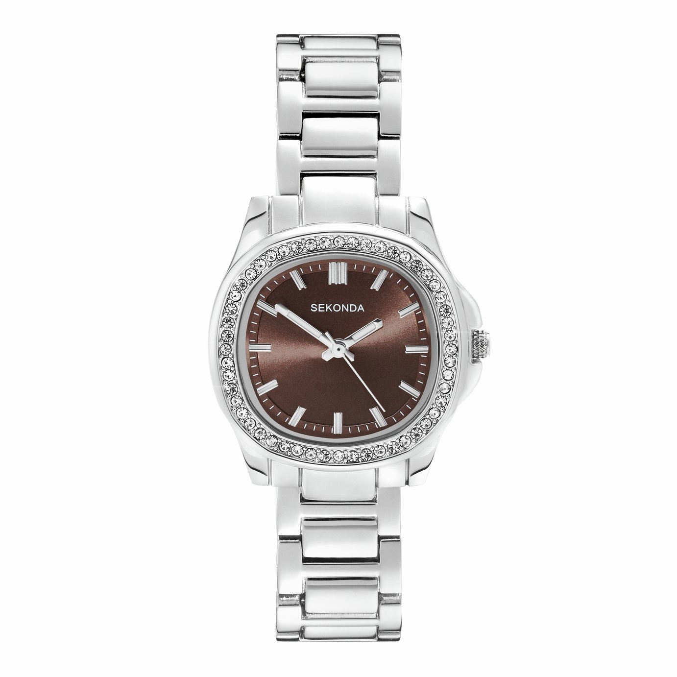 Sekonda Octaire Brown Dial Stainless Steel Bracelet Watch