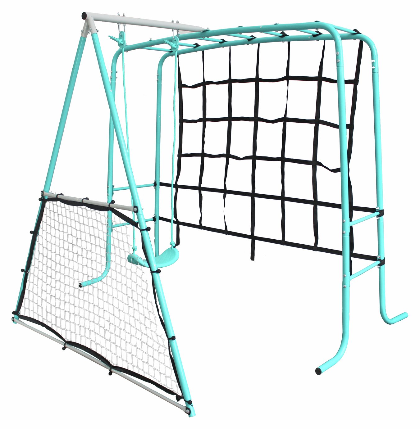 Chad Valley Kids Swing With Climbing Net And Rebounder 