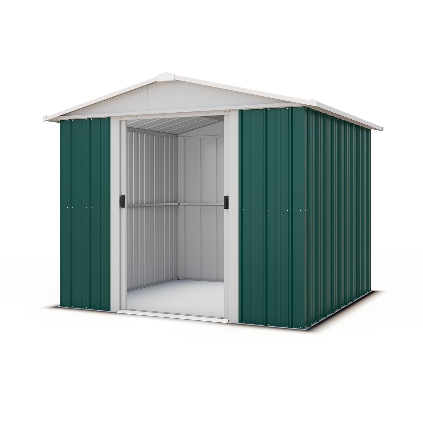 Yardmaster Metal Green Apex Garden Shed - 8x9ft