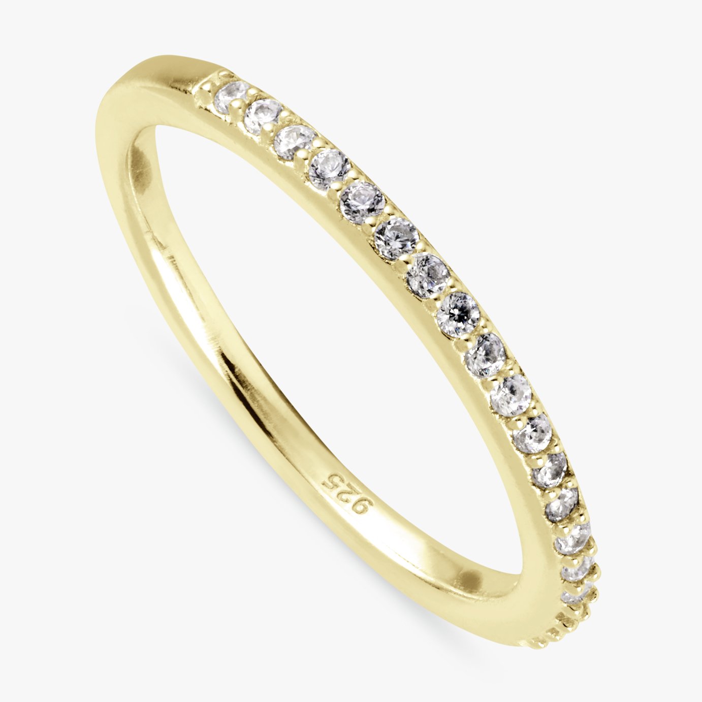 Revere Gold Plated Sterling Silver Band Ring - Small