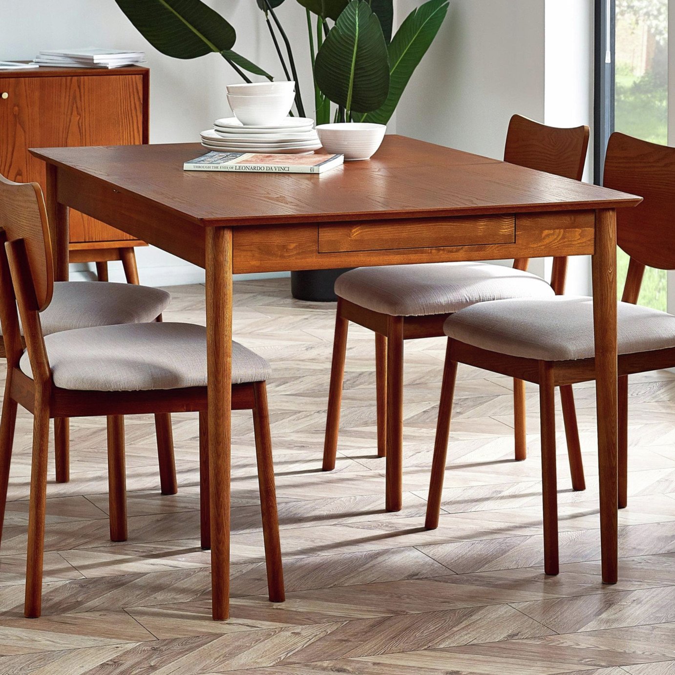 Julian Bowen Lowry Extending 6 Seater Dining Table - Ash