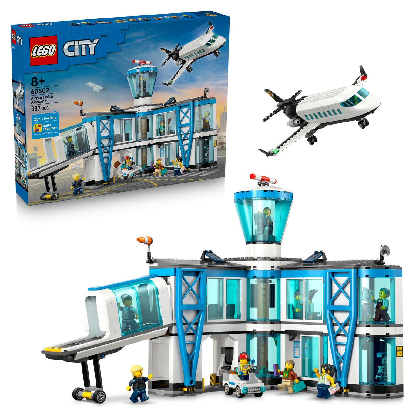 LEGO City Airport with Airplane - Toy Model Kit 60502