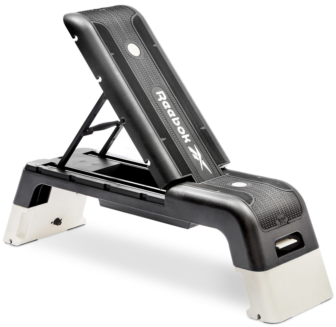 Reebok White Adjustable Deck Bench