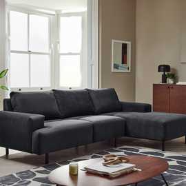 Habitat Julien Fabric Right Hand Corner Chaise Sofa - Charcoal