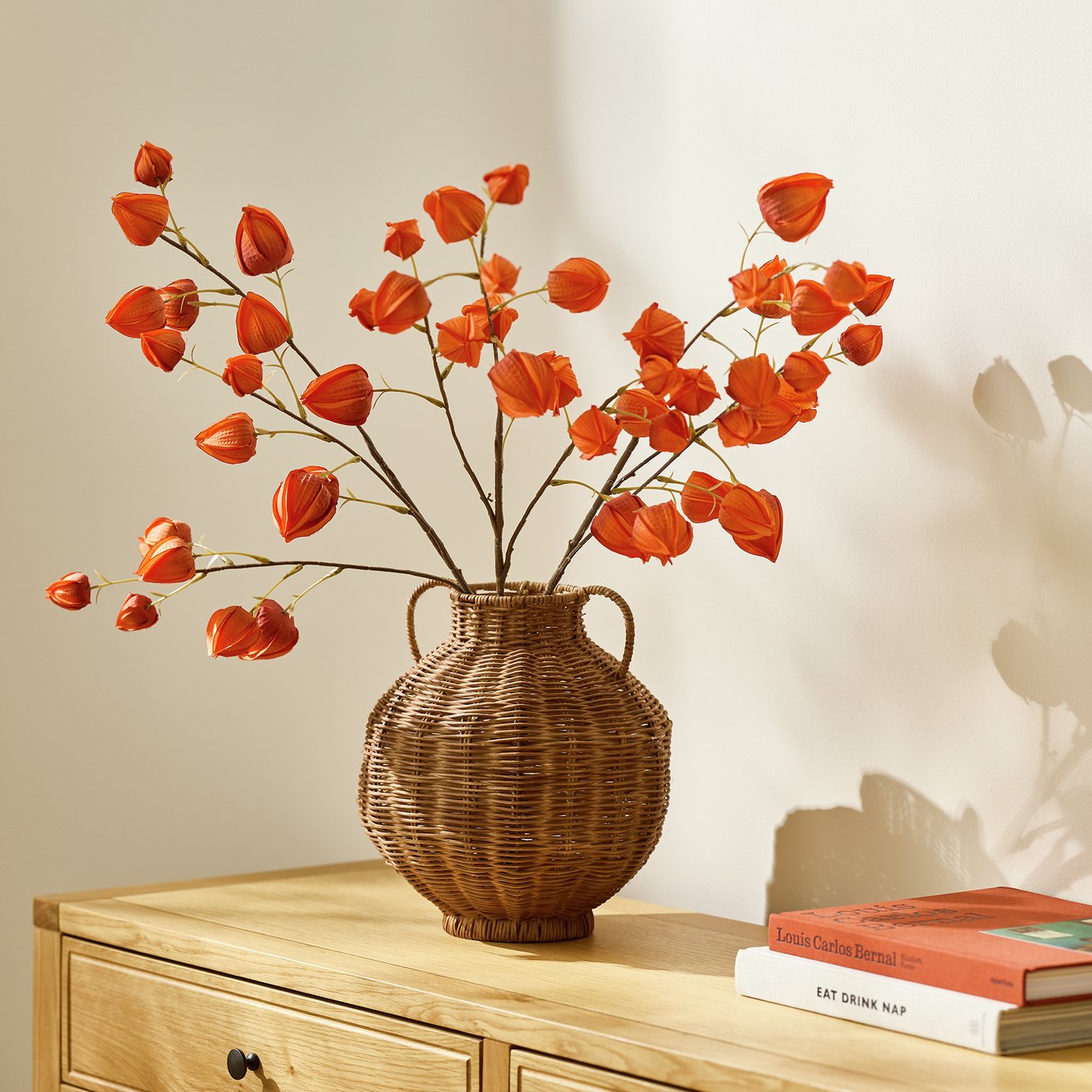 Bayswood Artificial Orange Sedum Stems - Pack of 3