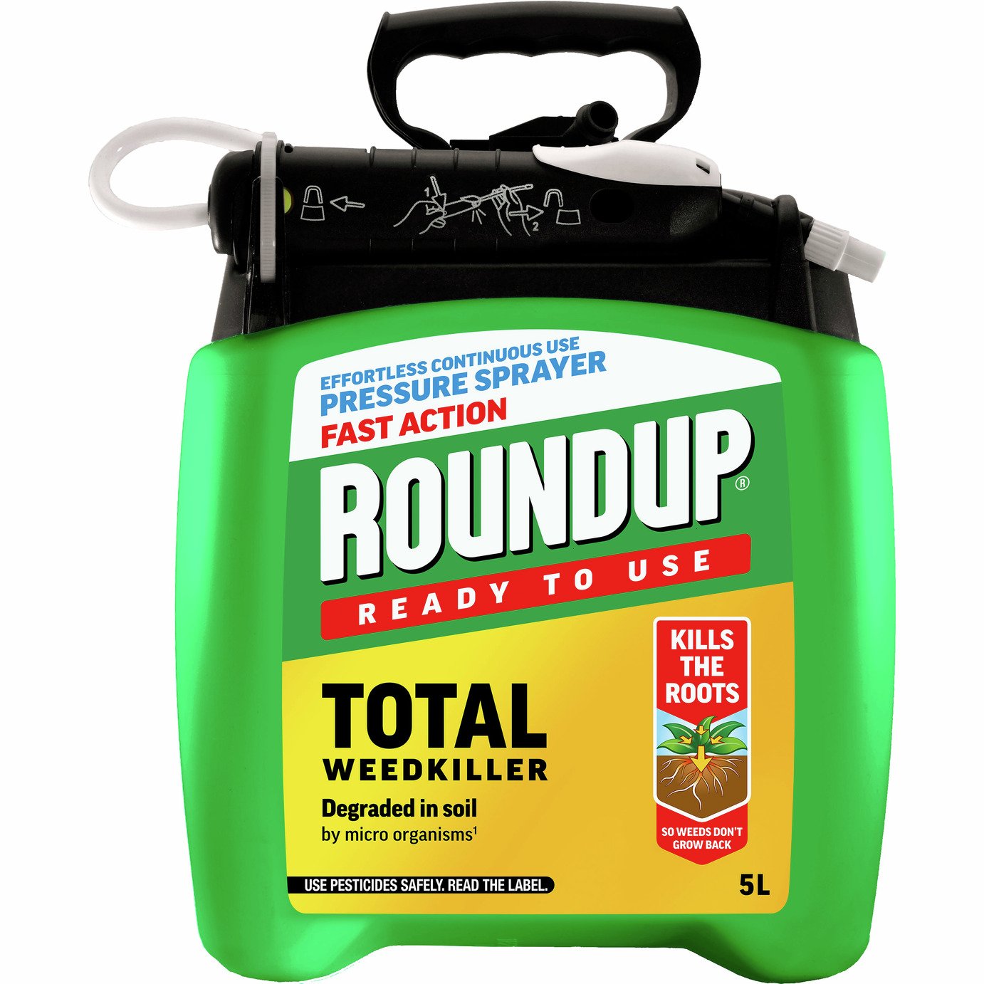 Roundup Fast Action Ready To Use Pump And Go Weedkiller - 5L