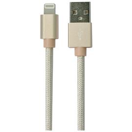 2m Braided Lightning Cable - Gold