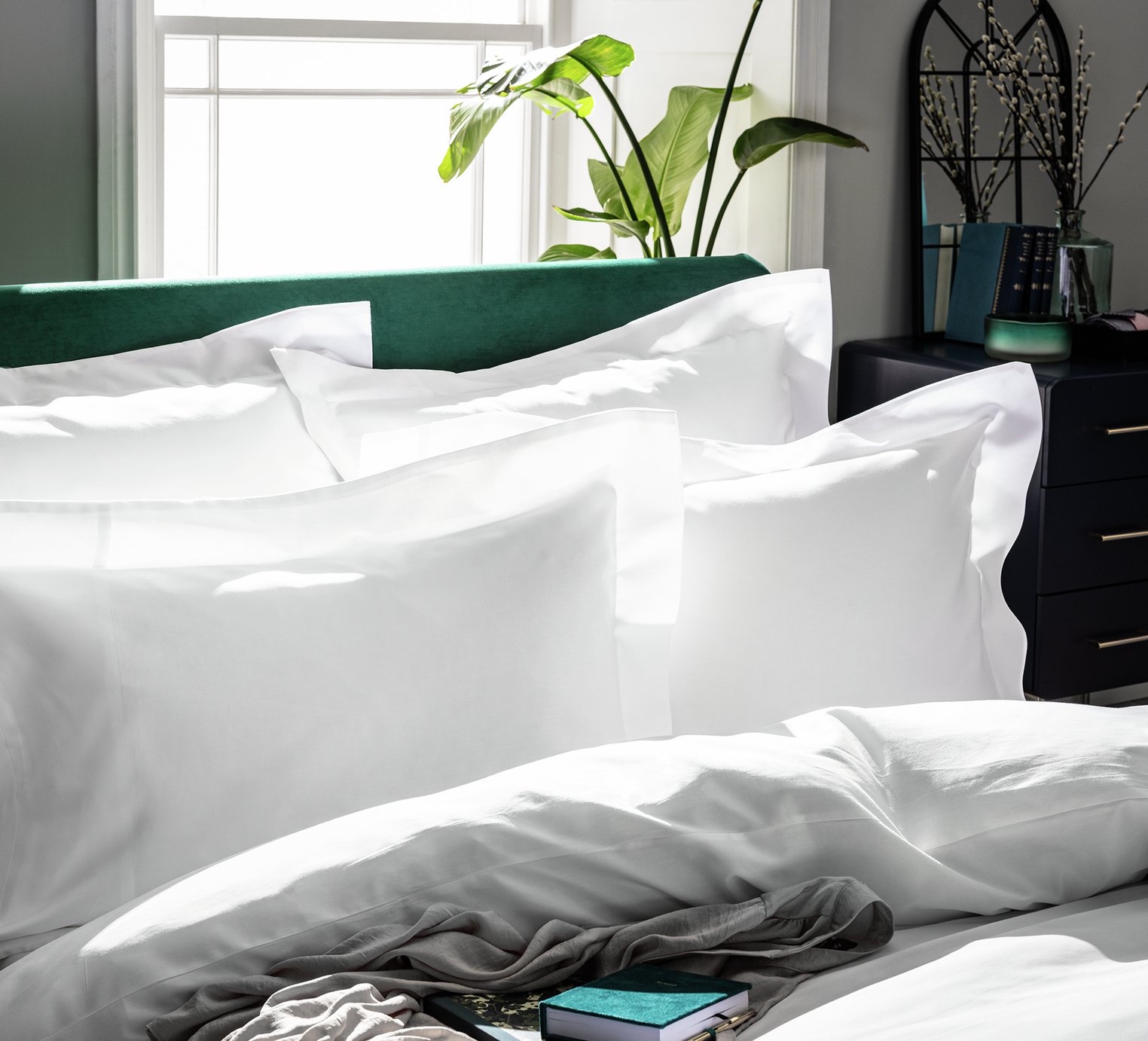 Habitat 400TC Egyptian Cotton Oxford Pillowcase Pair