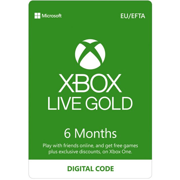 Buy Xbox Live Gold 6 Month Subscription Digital Download Gift cards Argos