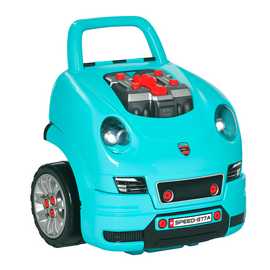 HOMCOM RC Car Key Steering Horn Light Kids Truck Engine Toy Set - Teal