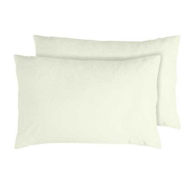 Buy Habitat Egyptian Cotton Standard Pillowcase Pair Cream Pillowcases Argos