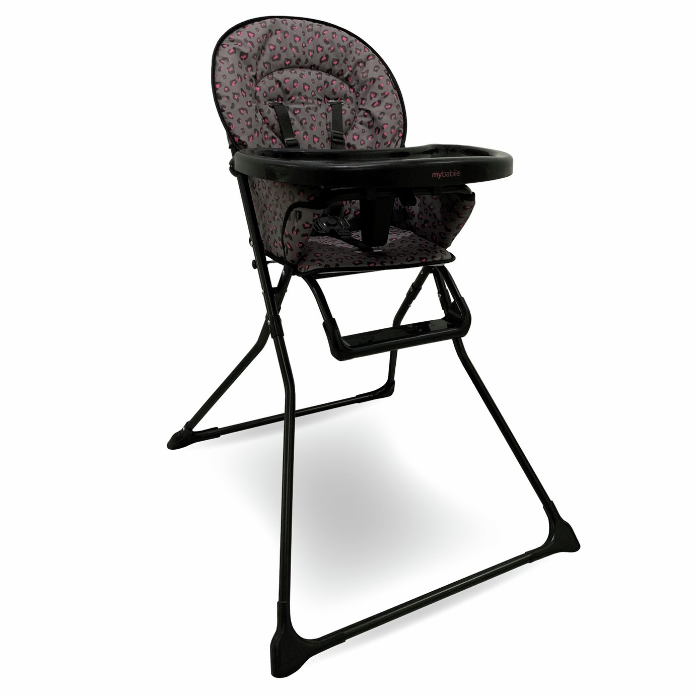 My Babiie MBHC1 Compact Highchair - Pink Leopard