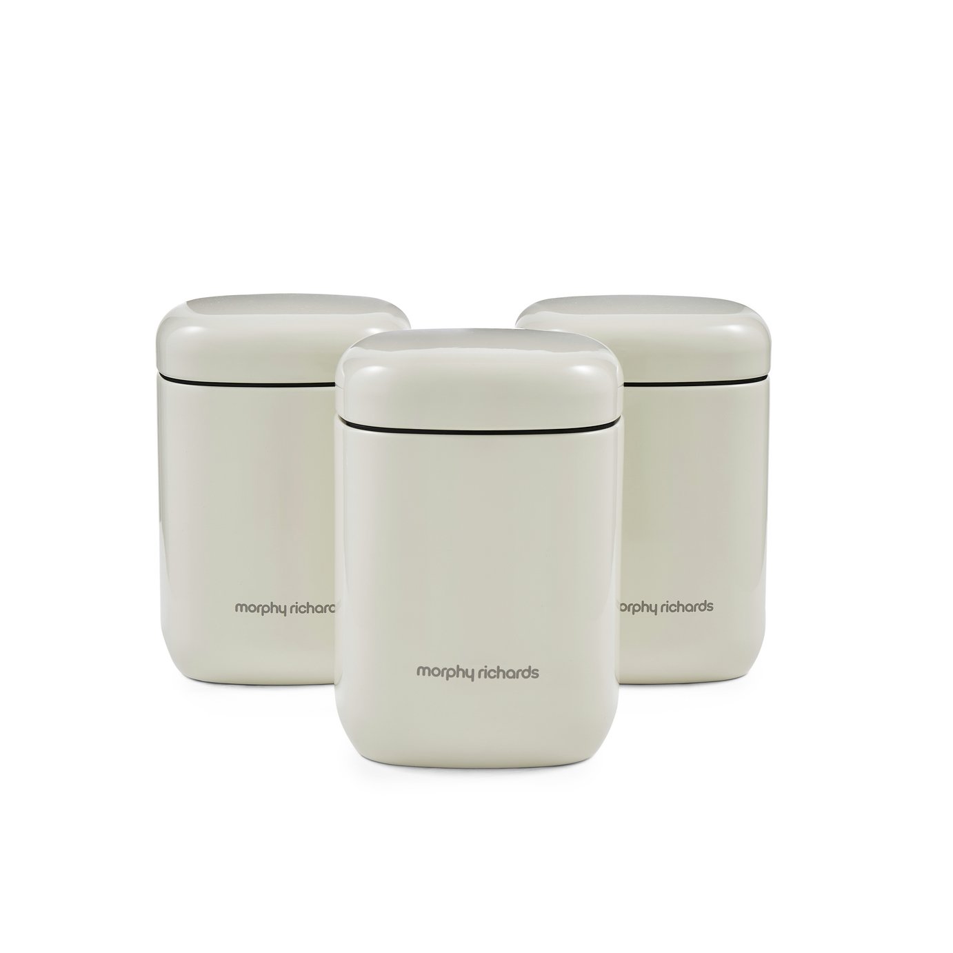 Morphy Richards Set of 3 Canisters - Cream