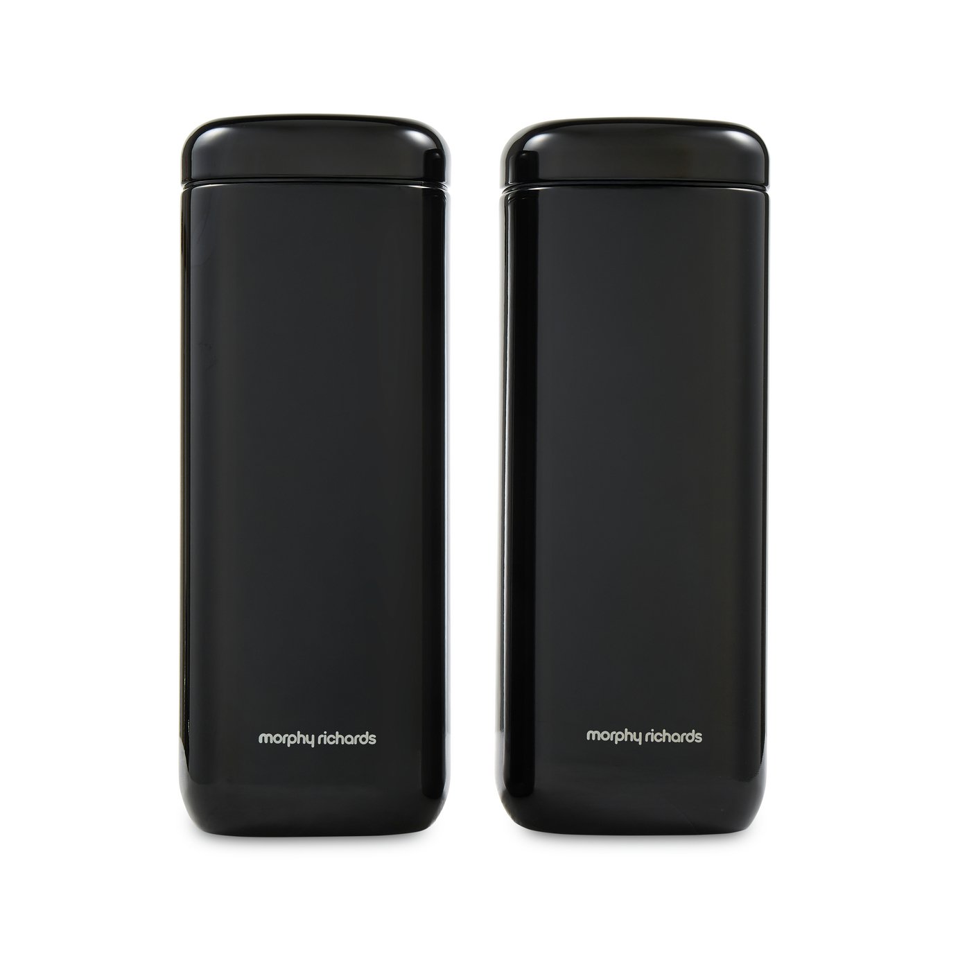 Morphy Richards Set of 2 Canisters - Black