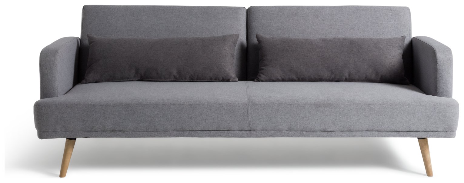 Argos Home Andy Fabric 3 Seater Clic Clac Sofa Bed - Grey