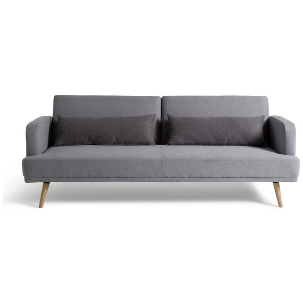 Buy Habitat Andy 3 Seater Fabric Clic Clac Sofa Bed - Grey | Sofa beds | Argos