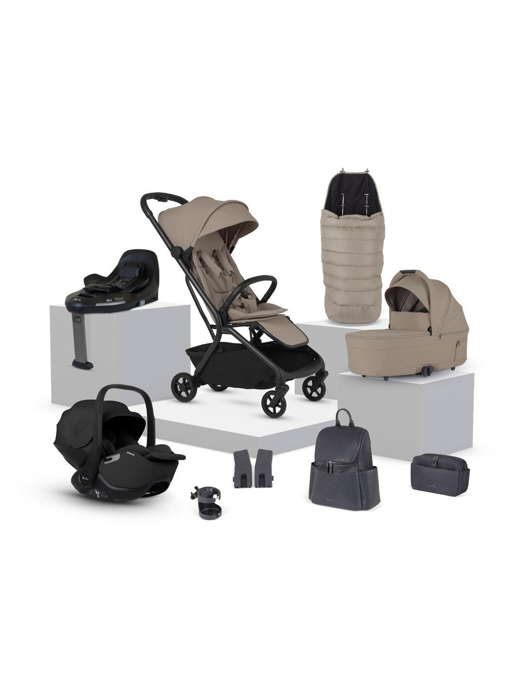 Silver Cross Nia Travel System and Accessories - Champagne