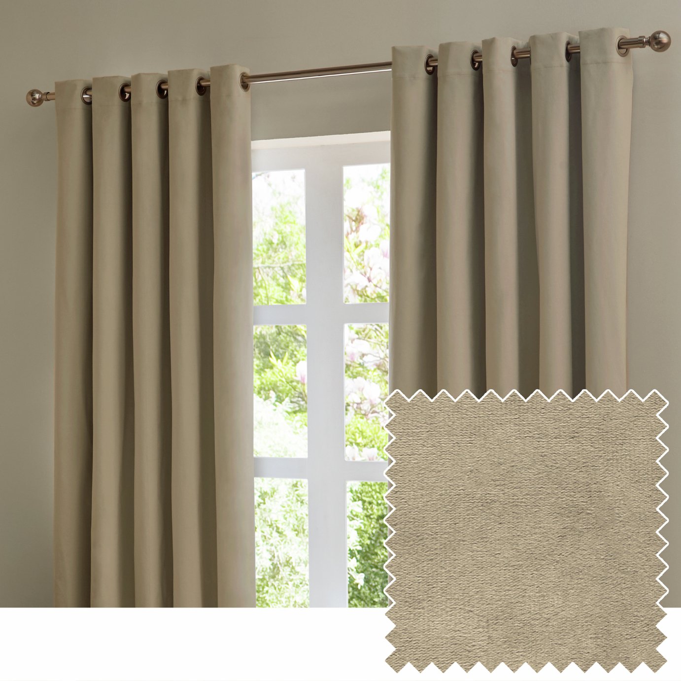 Furn Ultimate Velvet Blackout Eyelet Curtains
