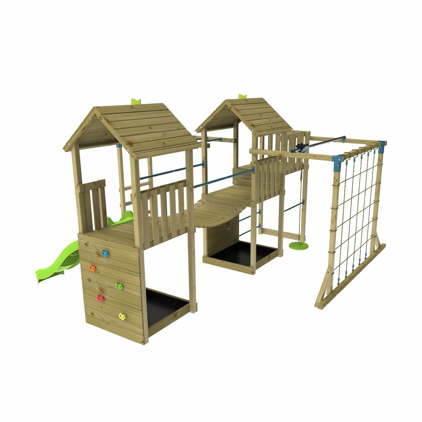 TP Toys Skywood Wooden Climbing Frame with Activity Centre