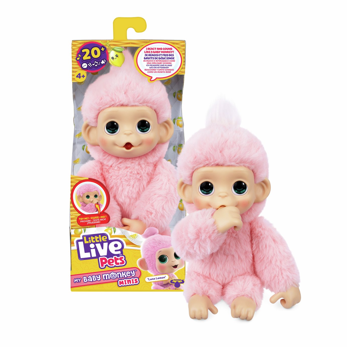 Little Live Pets My Baby Monkey Minis Luna Lemon Toy